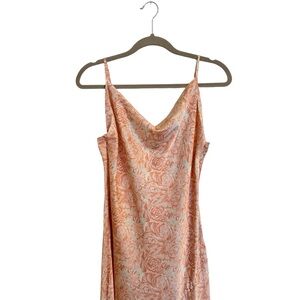 Satin rose dress , rose floral slip dress , maxi dress , long dress